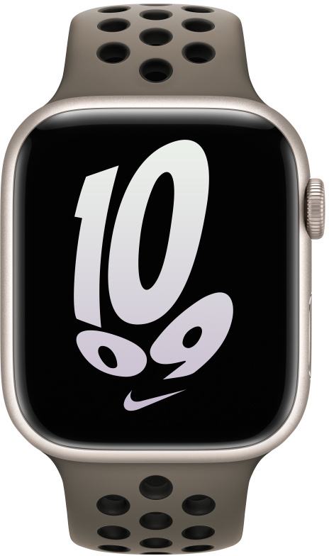 APPLE Bracelets pour Apple Watch 42-49 mm Olive Grey/Black Nike Sport Band (MPH73ZM/A)