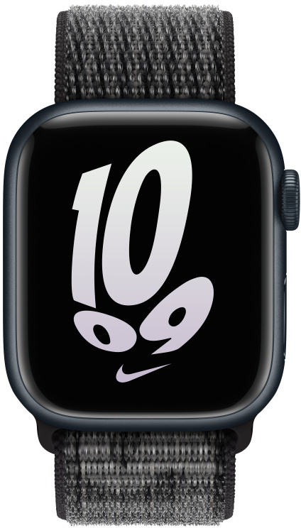 APPLE Bracelet pour Apple Watch 38-41 mm Black/Summit White Nike Sport Loop (MPHW3ZM/A)