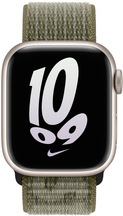 APPLE Bracelets pour Apple Watch 38-41 mm Sequoia/Pure Platinum Nike Sport Loop (PMHX3ZM/A)