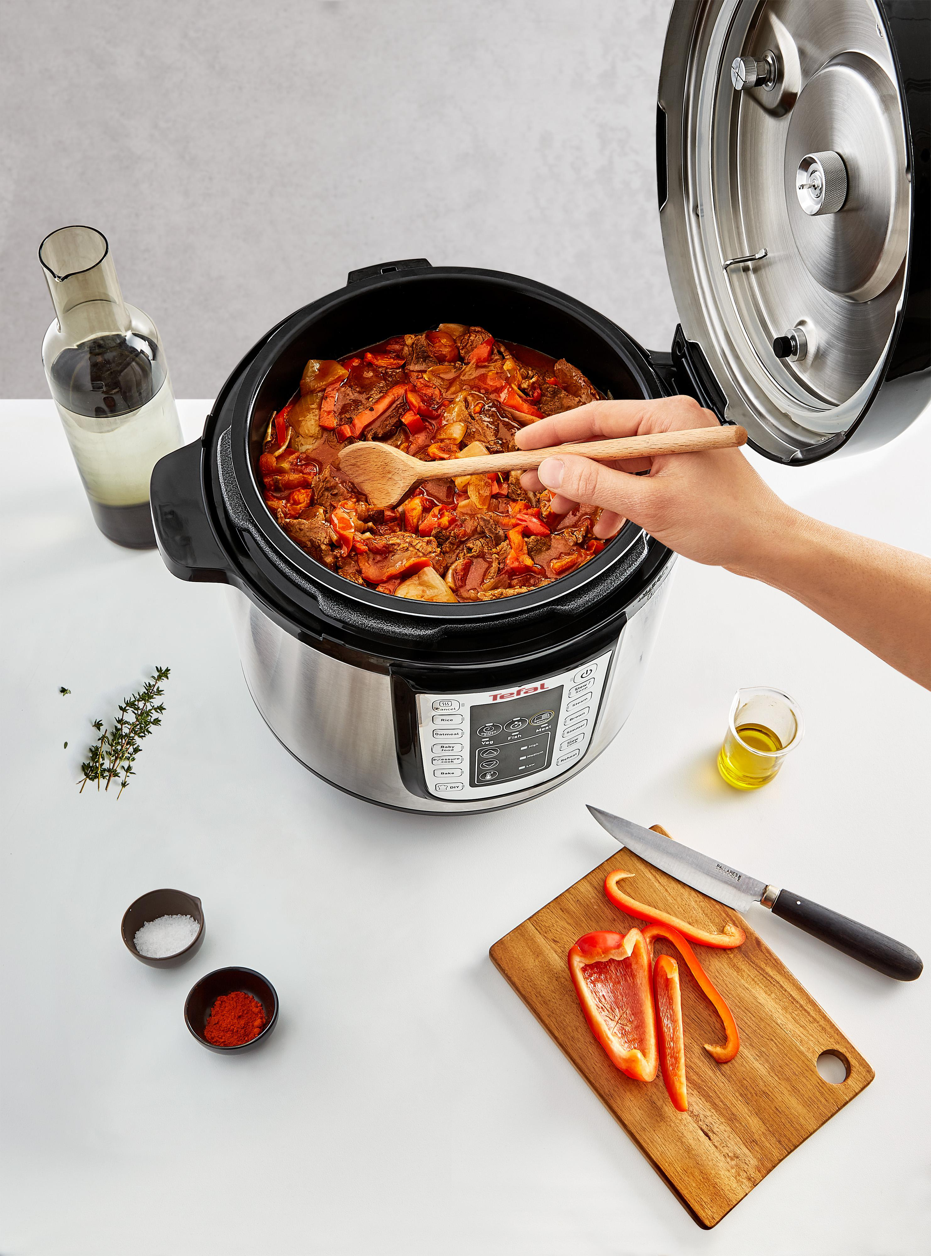 TEFAL CY505E Fast & Delicious  Multikocher Schwarz/Silber (1200 Watt)