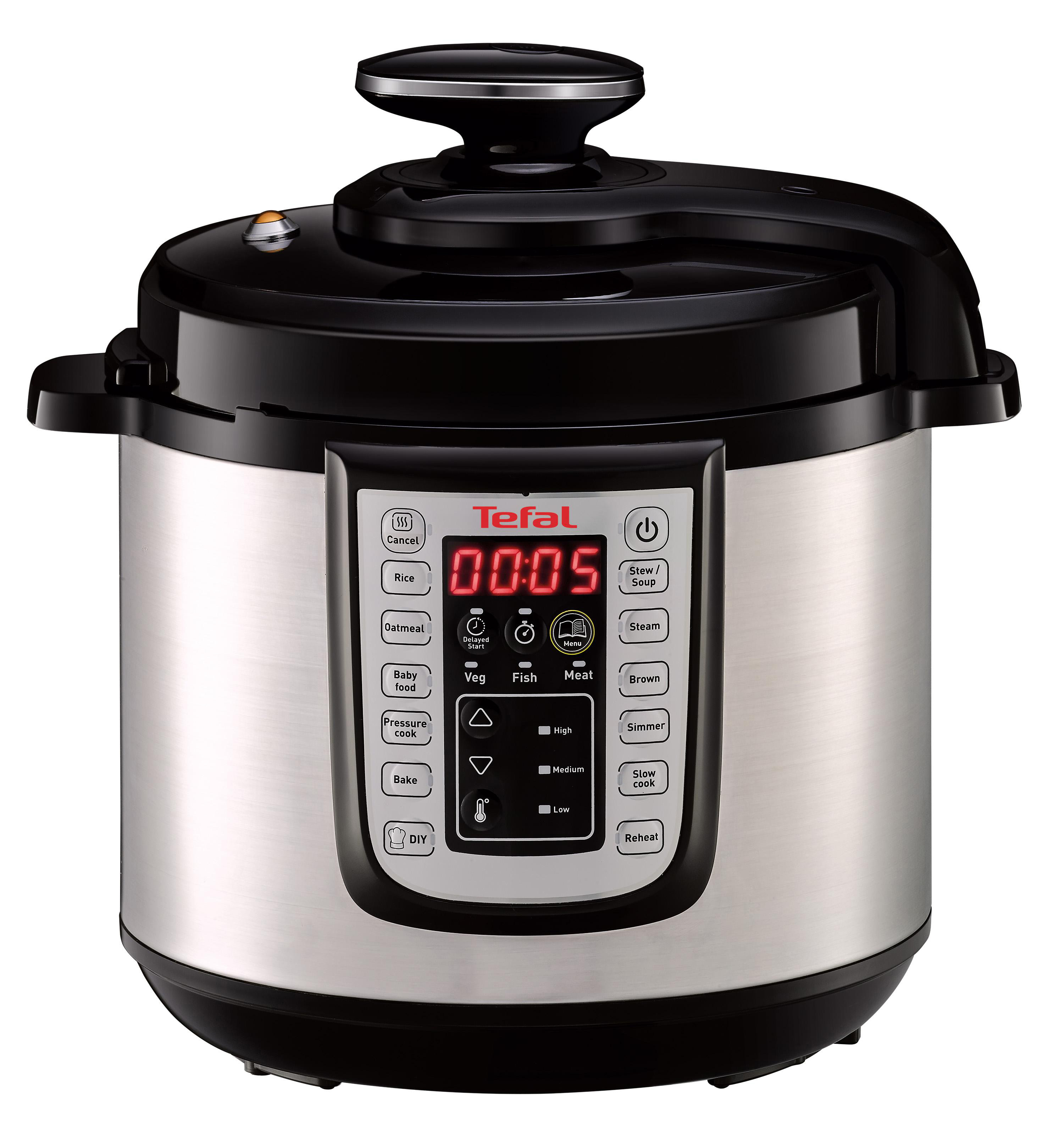 TEFAL CY505E Fast & Delicious  Multikocher Schwarz/Silber (1200 Watt)