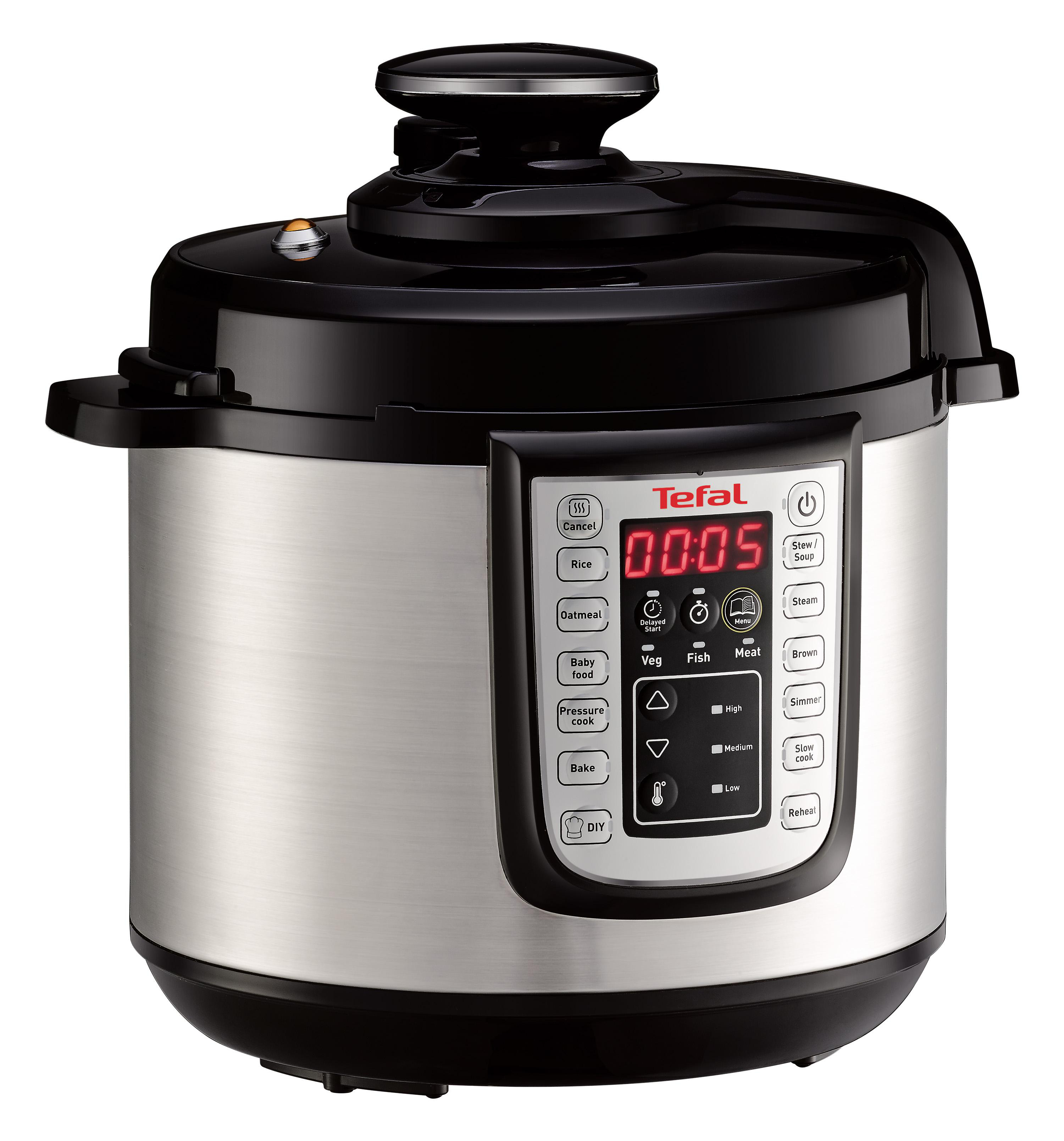 TEFAL CY505E Fast & Delicious  Multikocher Schwarz/Silber (1200 Watt)