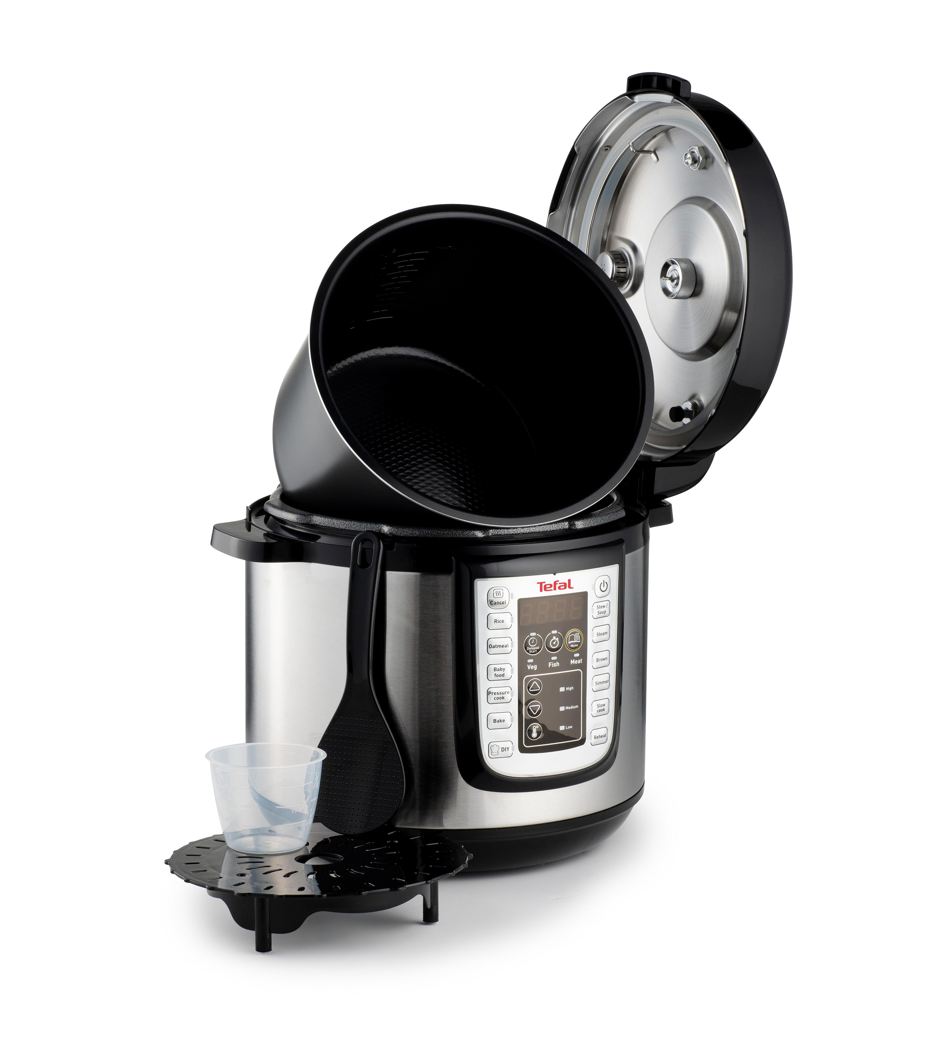 TEFAL CY505E Fast & Delicious  Multikocher Schwarz/Silber (1200 Watt)