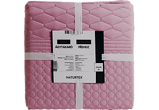 NATURTEX Microfiber ágytakaró, 235x250cm, pink-szürke