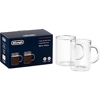 Taza - De'Longhi Americano Cold Brew DLSC320, 0.25 l, Pack 2 tazas, Vidrio, Transparente