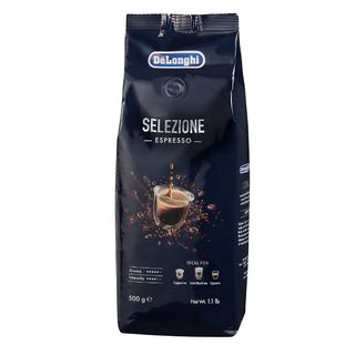 Café en grano - De'Longhi Selezione DLSC605, 0.5 kg, Arábica y Robusta, Negro