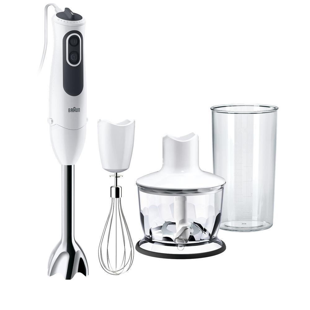 Liter Multiquick (Messbecher), 0.6 3 Sauce 0.5 MQ Weiß/Grau (750 Watt, 3135WH Stabmixer Liter (Zerkleinerer)) BRAUN