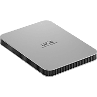 Disco duro externo 4 TB - LaCie Mobile Drive V2 STLP4000400, USB-C, 130 MB/s, Plateado lunar