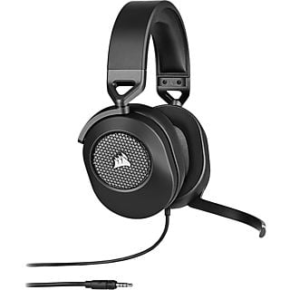 Auriculares gaming - Corsair HS65 Surround, No Bluetooth, Cable 1.8 m, Carbón