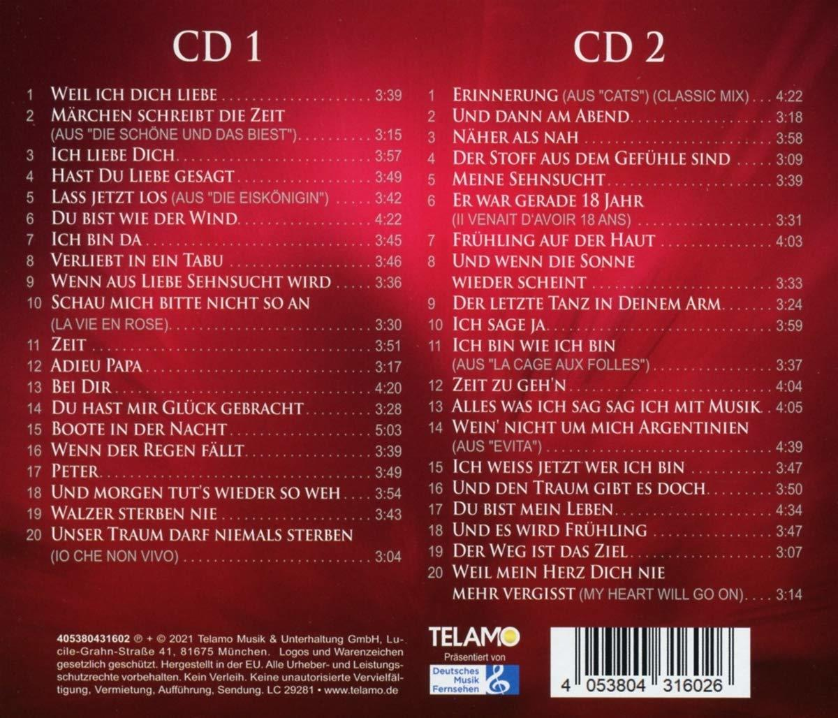 CD-Zusammenstellung deutscher Lieder. Albumcover mit Songtiteln und Künstlerinfo.