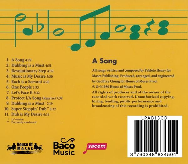 Pablo Moses - A Song (Remastered)  - (CD)