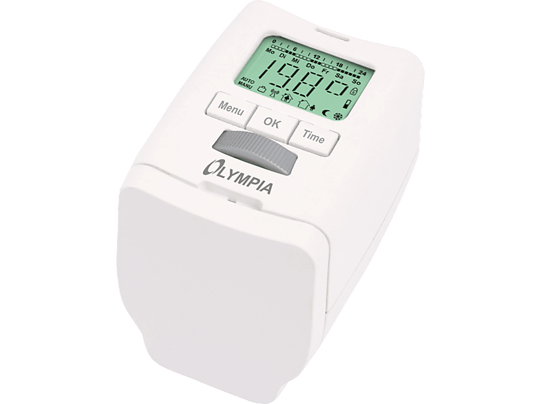 Olympia HT430-22 Heizkörperthermostat programmierbar inkl. Herz-Adapter für Österreich; Heizungsregler