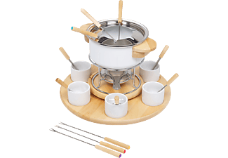 NOUVEL Larissa - Fleischfondue-Set (Weiss/Braun)