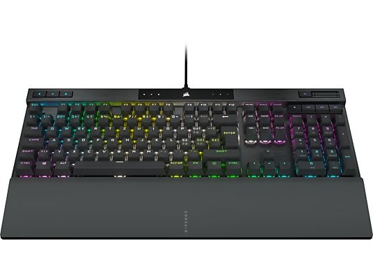 CORSAIR K70 PRO RGB - Gaming Tastatur, Kabelgebunden, QWERTZ, Full size, Opto-Mechanical, Corsair OPX RGB, Schwarz