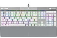 CORSAIR K70 PRO RGB - Gaming Tastatur, Kabelgebunden, QWERTZ, Full size, Opto-Mechanical, Corsair OPX RGB, Weiss