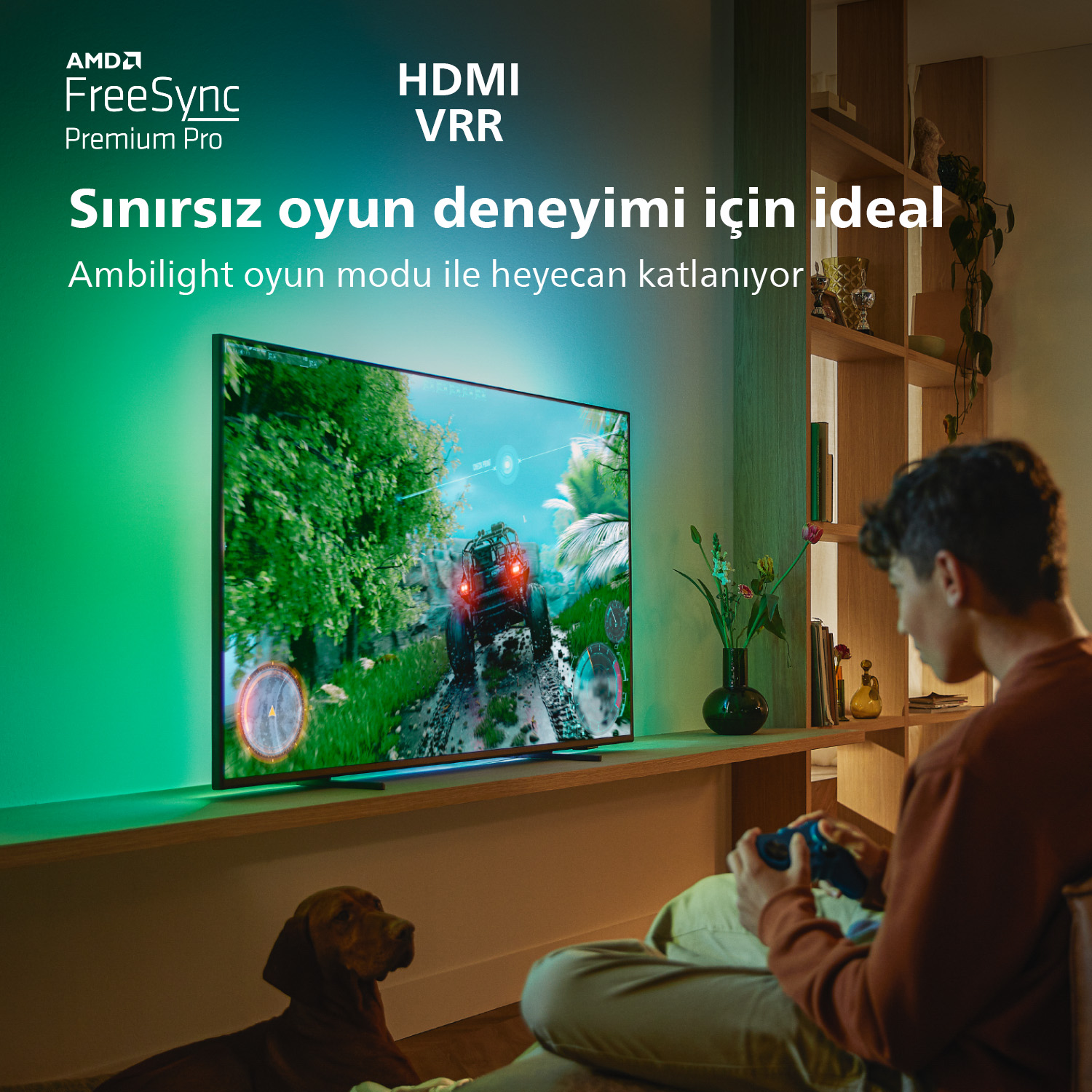 PHILIPS 65PML9507 65 inç 164 Ekran Uydu Alıcılı Android Smart 4 Taraflı Ambilight 4K Ultra HD MiniLED TV