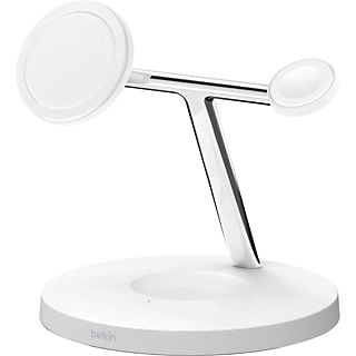 BELKIN Belkin BoostCharge Pro 3-in-1 Wireless Charging Stand met MagSafe Wit