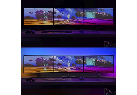 PHILIPS HUE Play Gradient Lightstrip Pc-monitor 24-27 inch Wit en Gekleurd Licht (3 stuks)