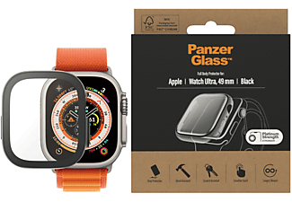 PANZERGLASS Full Body screenprotector voor Apple Watch Ultra 49 mm Zwart