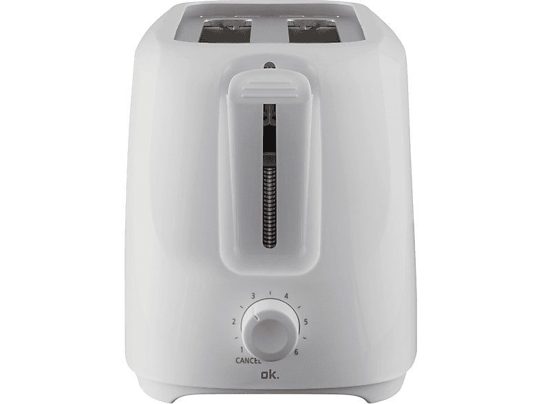 ok. OTO 2722 W Toaster Toaster (Weiß, 700 Watt, Schlitze: 2)