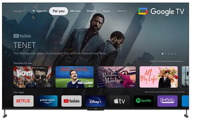TCL 98C735 98" QLED Smart 4K - QLED 4K - Mini-led-tv - 98 inch