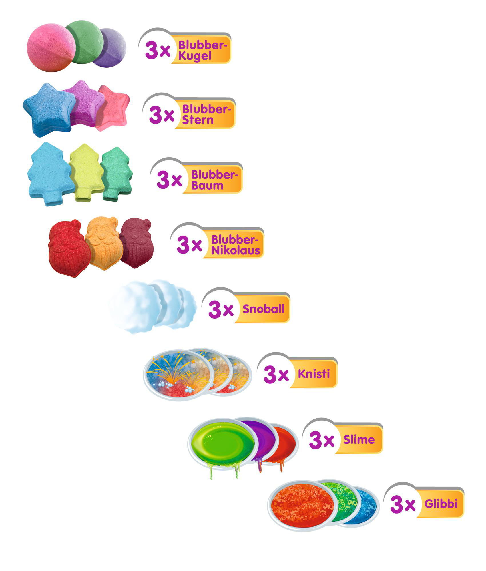 SIMBA TOYS Glibbi Adventskalender, Badezusatz