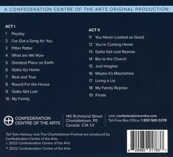Albumcover mit Titelliste. Text: 'Confederation Centre of the Arts'.