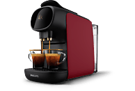 Cafetera de cápsulas - Philips LM9012/50 L'OR, 1450W, 19 bar, 0.80 l,  Función 2 tazas, Sistema antigoteo, Rojo