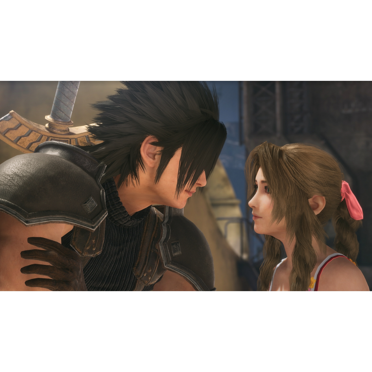 Dos personajes enfrentados, del juego Final Fantasy VII.