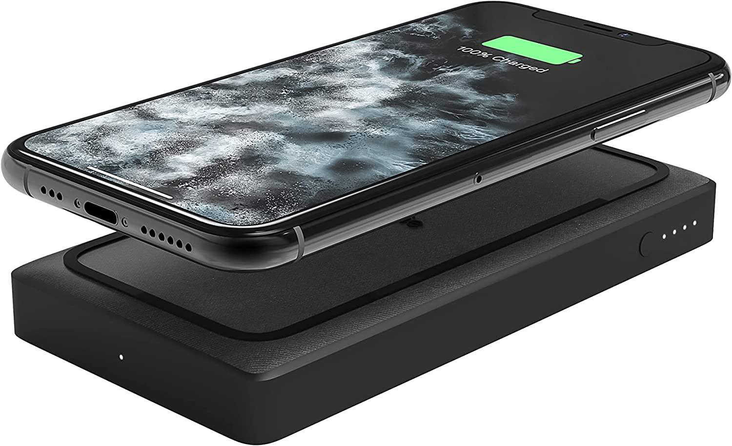 MOPHIE Powerstation Wireless XL PD Power Bank, 10.000mAh, USB-C, QI-fähiges Fast Wireless Charging, Schwarz