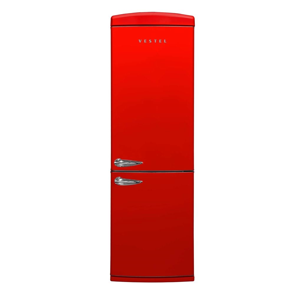 VESTEL Retro NFK37201 F Enerji Sınıfı 331L No-Frost Buzdolabı Kırmızı
