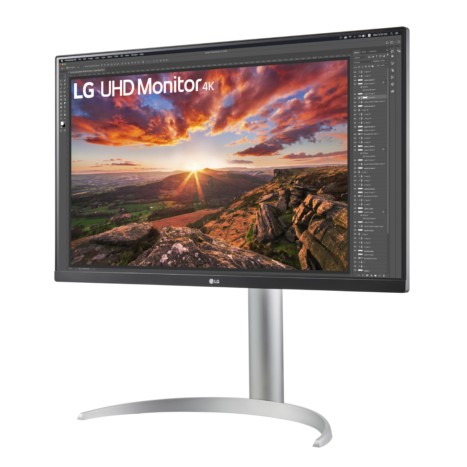 LG 27UP850N-W - 27 inch - 3840 x 2160 (Ultra HD 4K) - IPS-paneel - in hoogte verstelbaar