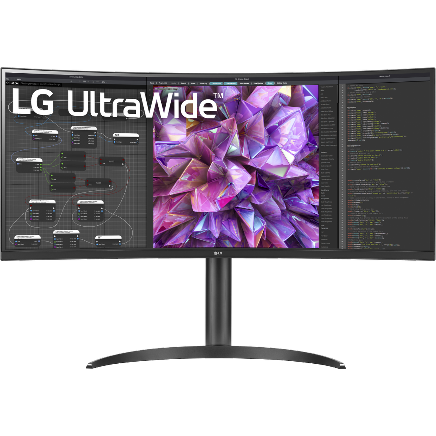 LG 34wq75c-b - 34 Inch 3440 X 1440 (uw Quad Hd) Ips-paneel In Hoogte Verstelbaar afbeelding