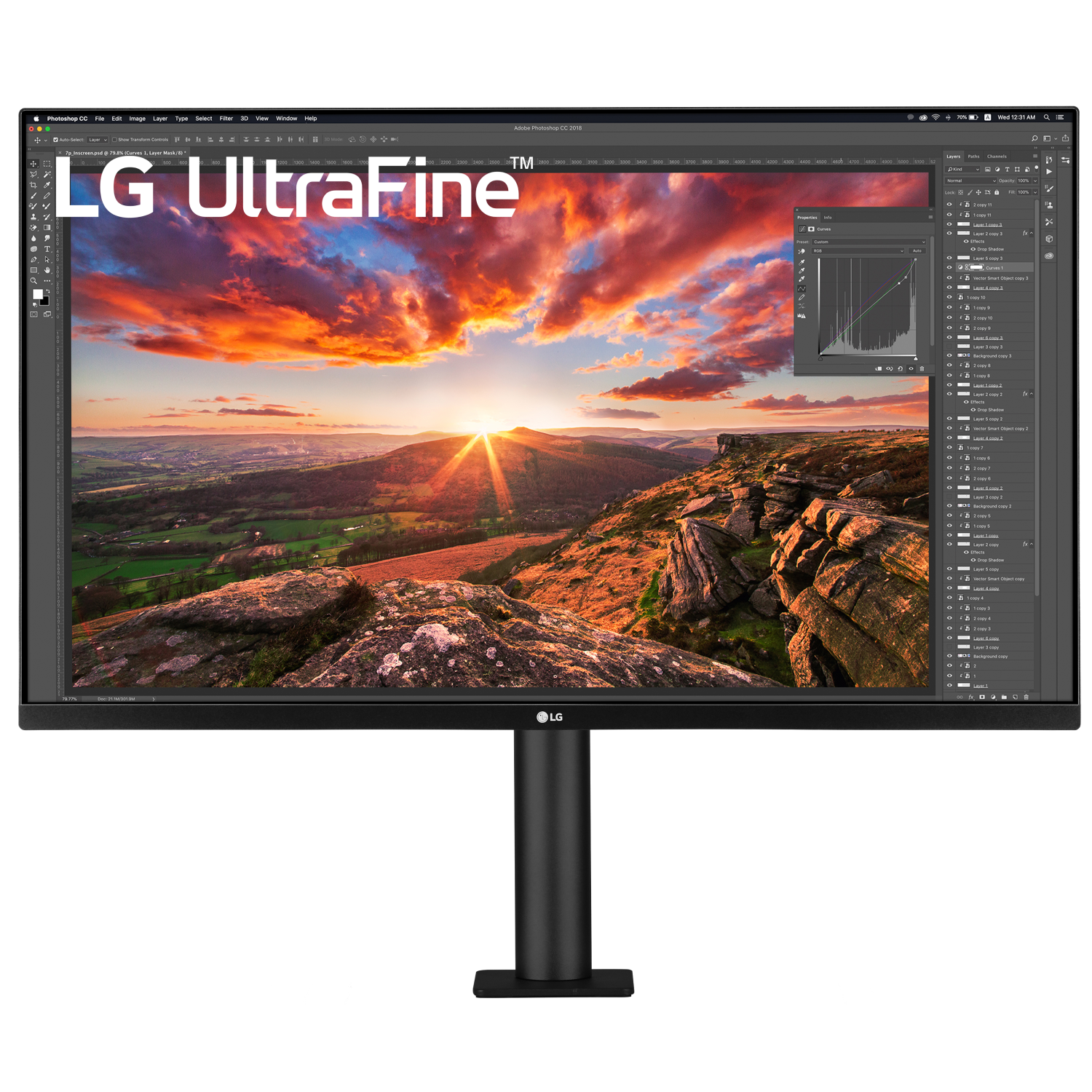 LG 32UN880-B - 31.5 inch - 3840 x 2160 (Ultra HD 4K) - IPS-paneel - in hoogte verstelbaar