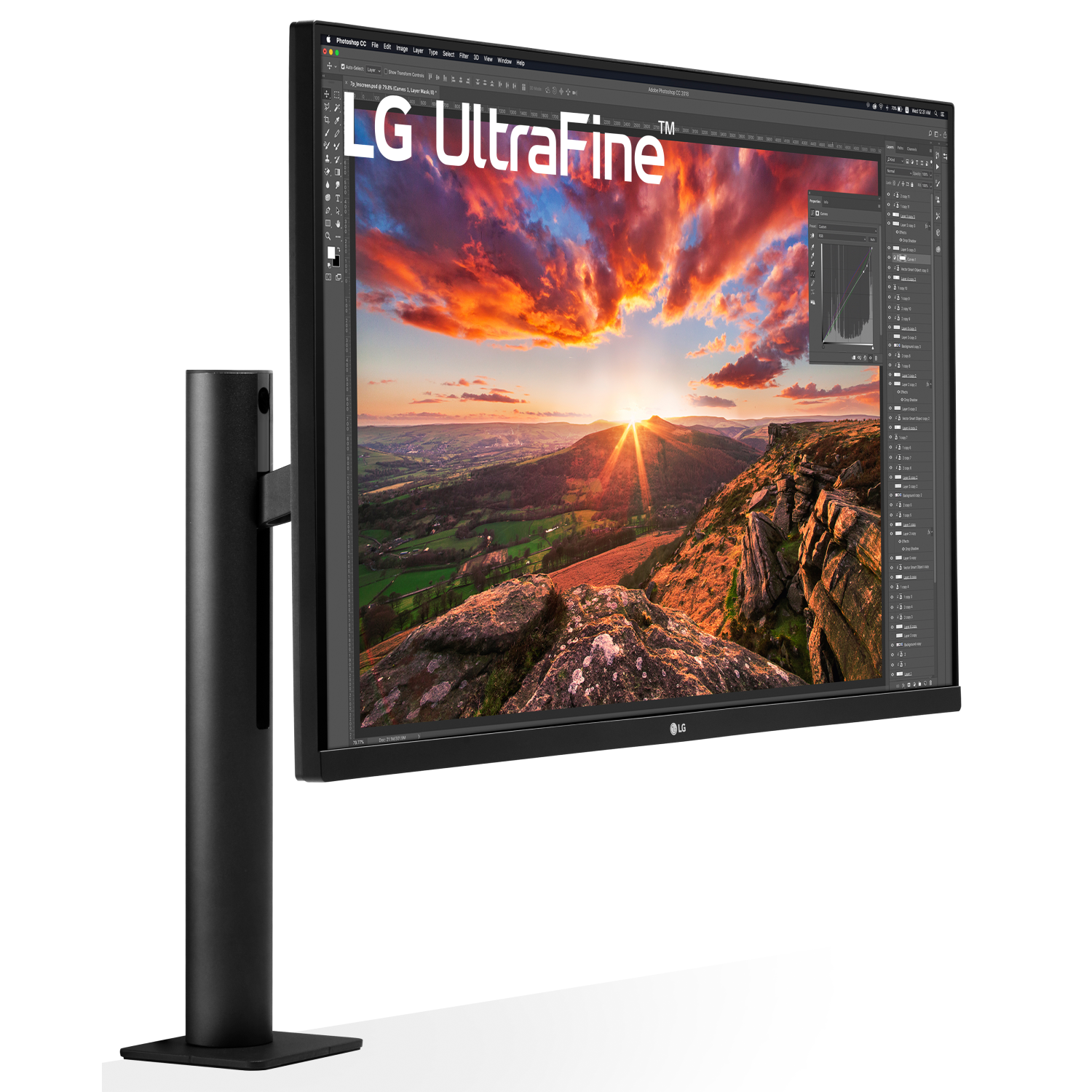 LG 32UN880-B - 31.5 inch - 3840 x 2160 (Ultra HD 4K) - IPS-paneel - in hoogte verstelbaar