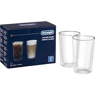 Set de vasos - De'Longhi DLSC319, 2x Vasos, 0.49 l, Vidrio, Transparente