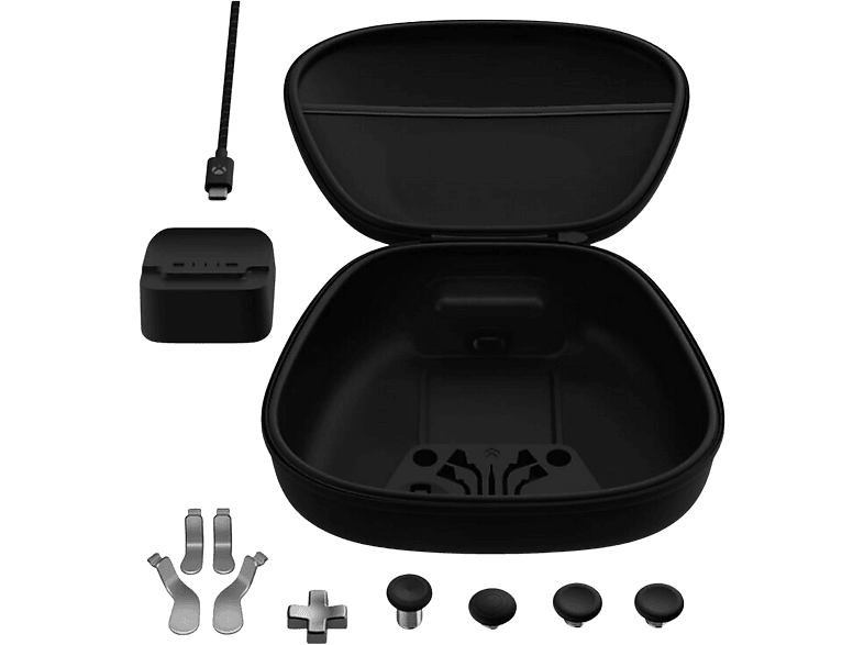 Kit accesorios - Microsoft Elite Series 2, Para mando inalámbrico Xbox, Negro/Plata