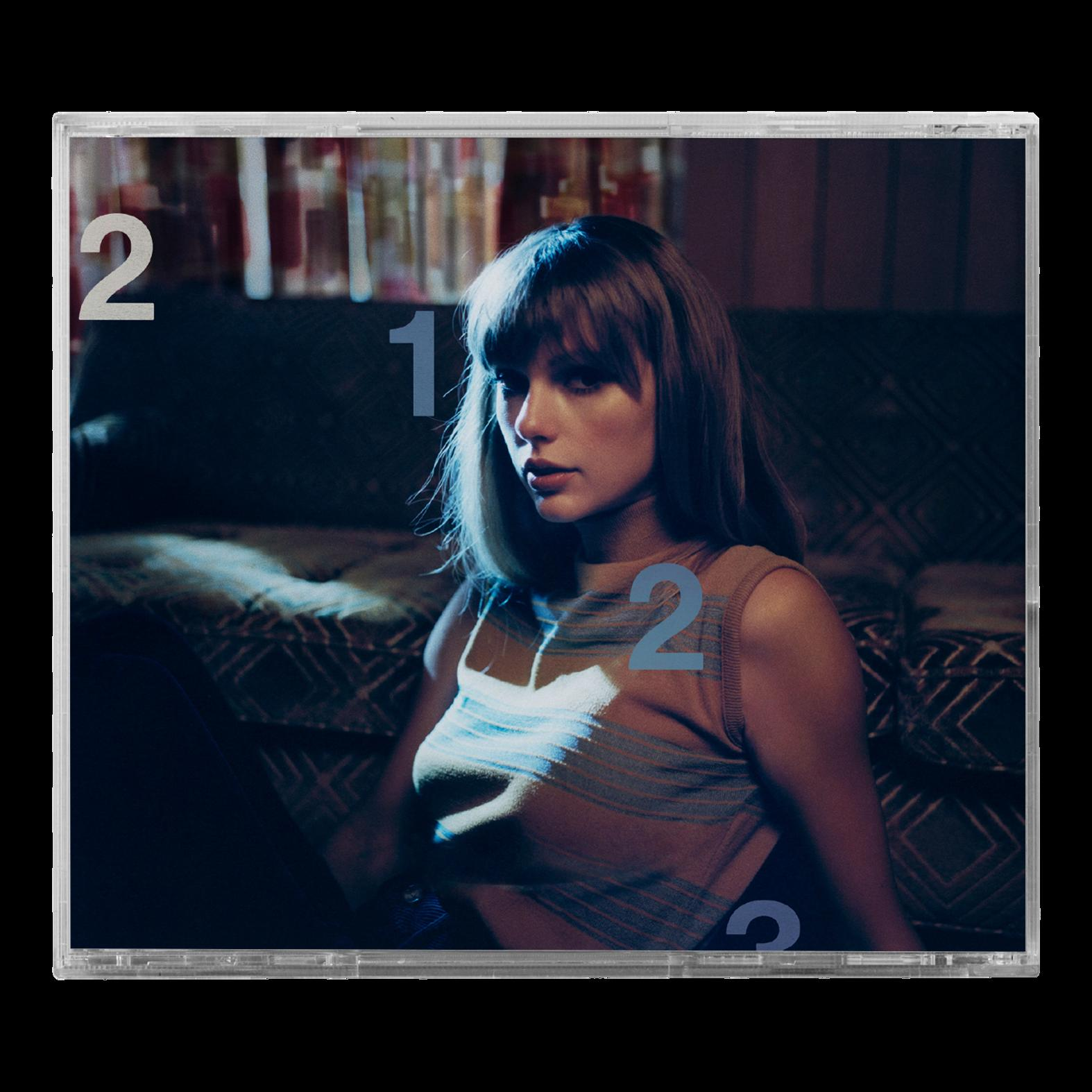 Albumcover mit einer Frau in einem Raum, auf jeder Seite die Zahl 2. Blaues Licht und Weichzeichner.