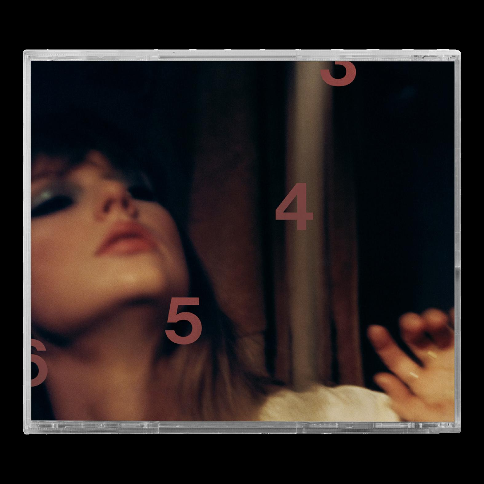 Albumcover mit verschwommenem Frauengesicht und den Zahlen 3, 4, 5, 6.