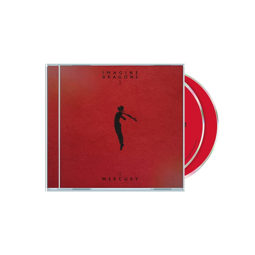 CD-Album mit rotem Cover. Eine schwarze Silhouette einer Figur befindet sich auf dem Cover.