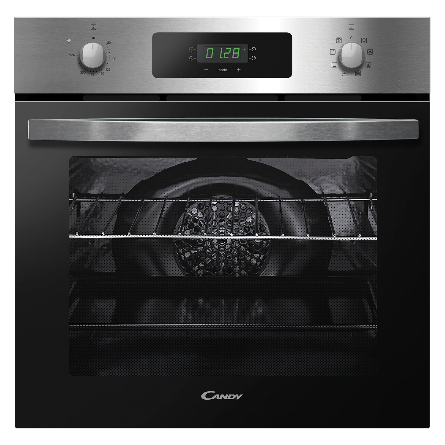 Horno - Candy Idea FIDC X605, Integrable, Multifunción, 60cm, 65L, 8 funciones, Display Touch, Inox