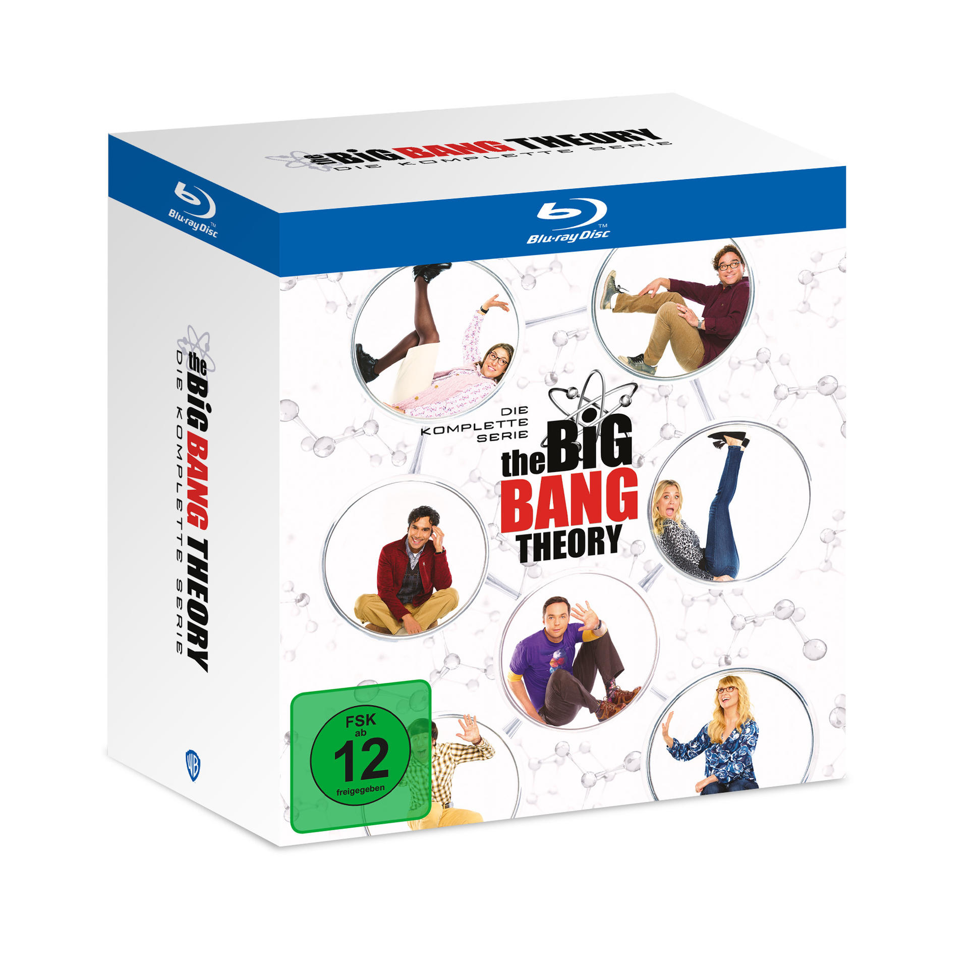 Box-Set mit Personen aus The Big Bang Theory.