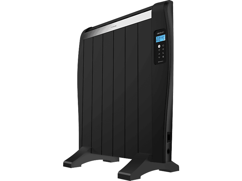 Radiador - Cecotec ReadyWarm 1200 Thermal Black, 900 W, 6 Elementos, Mando a distancia, Negro