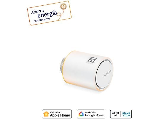 Válvula termostática - Netatmo NAV-ES, Accesorio del termostato, Control remoto vía App, Regulación inteligente, Blanco