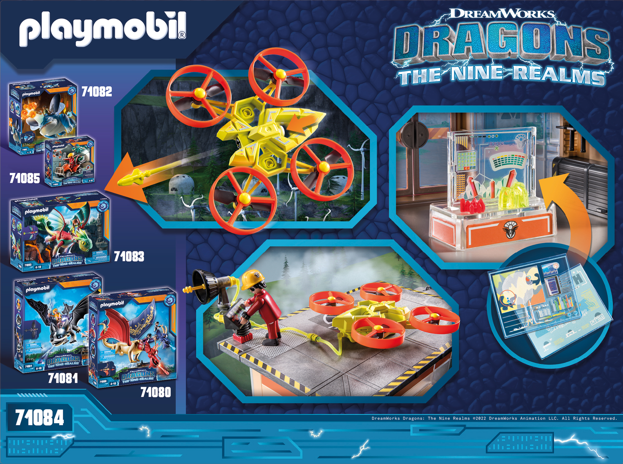 Playmobil Dragons Spielzeugset mit verschiedenen Sets und Figuren.