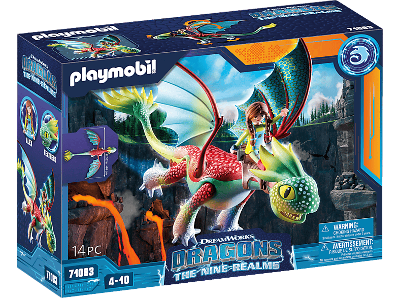 PLAYMOBIL 71083 Dragons: The Nine Realms - Feathers & Alex Spielset, Mehrfarbig