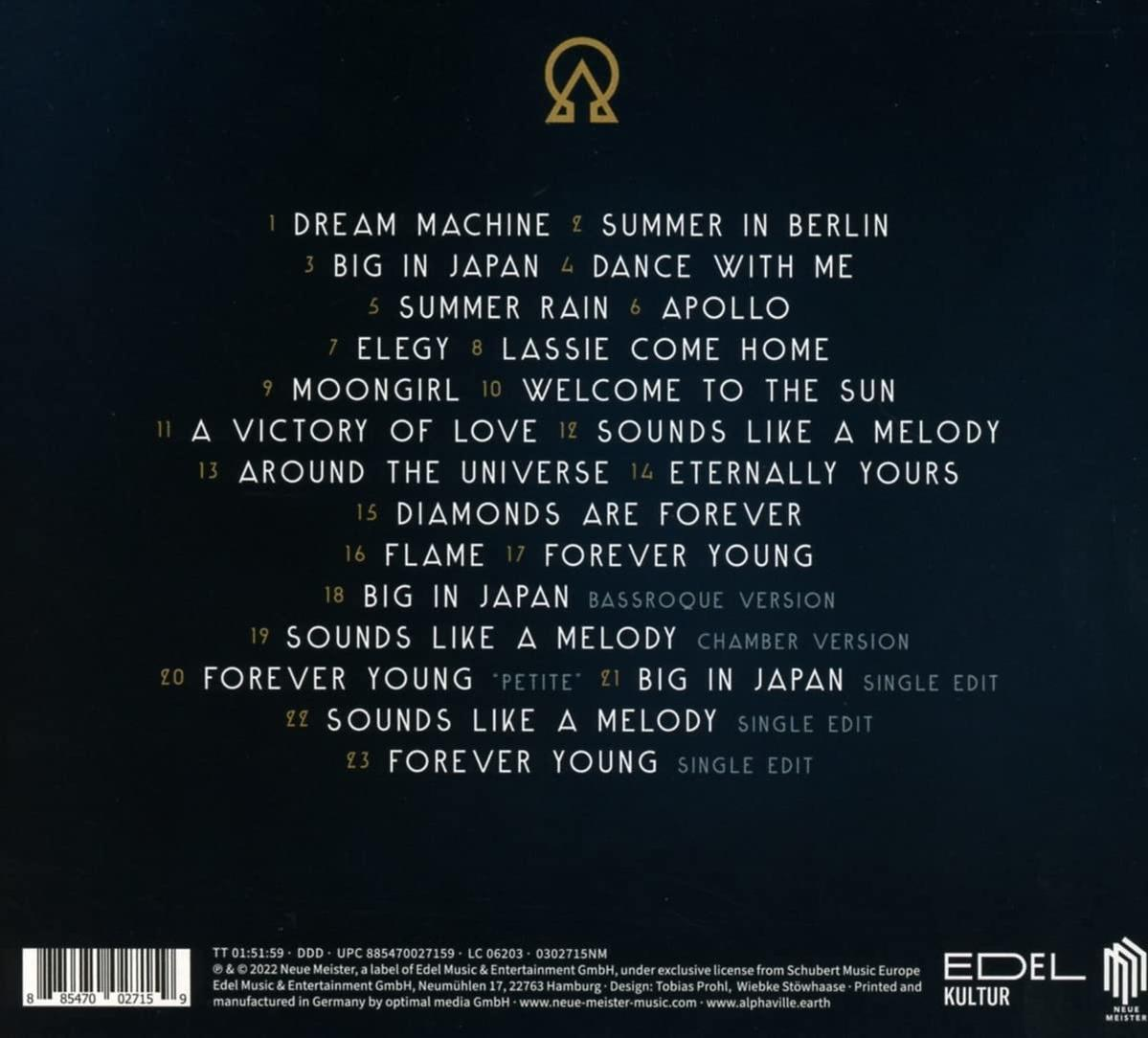Rückseite einer CD-Hülle mit Songtiteln und Credits auf weißem Hintergrund.