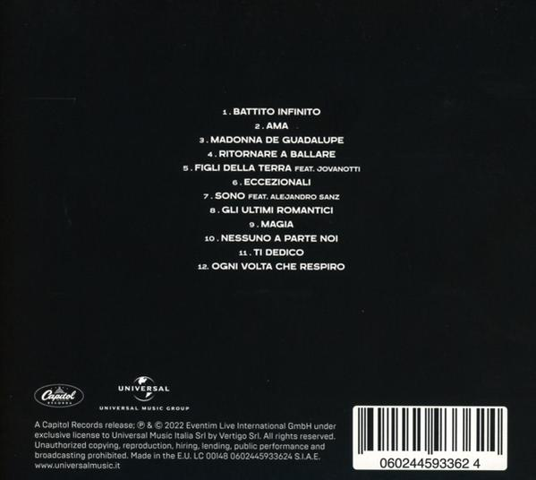 Albumcover mit einer Liste von Liedern.