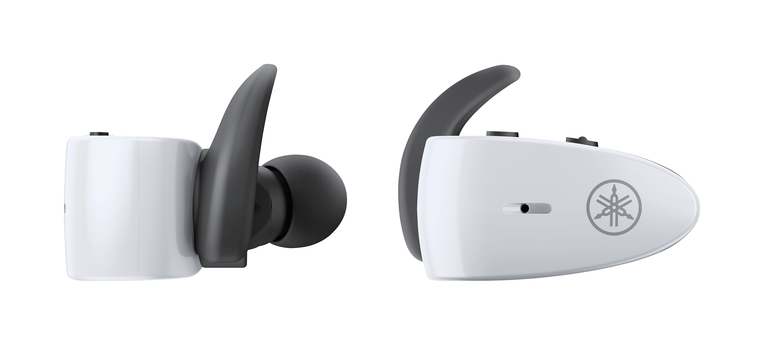 Yamaha-Kopfhörer-Zubehör, einschließlich eines USB-Kabels und Ohrstöpsel.