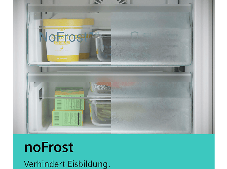 SIEMENS KG49NXIBF iQ300 Kühlgefrierkombination (B, 440 l, 2030 mm hoch, Inox-antifingerprint)